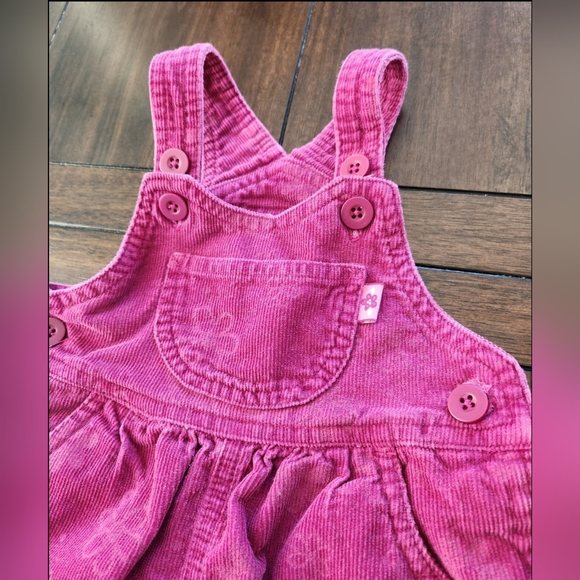Vintage Carter's Pink Corduroy Stamped Flowers - Picture 3 of 8